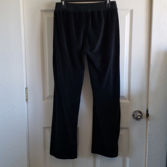 BCBGMAXAZRIA Black Velvet Velour Jogging Pants - Picture 2 of 6
